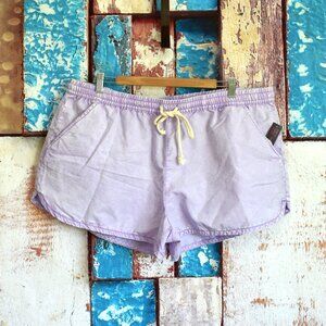 Women's No Boundaries Juniors Tie Front Pull-On Shorts XXXLARGE Purple NEW